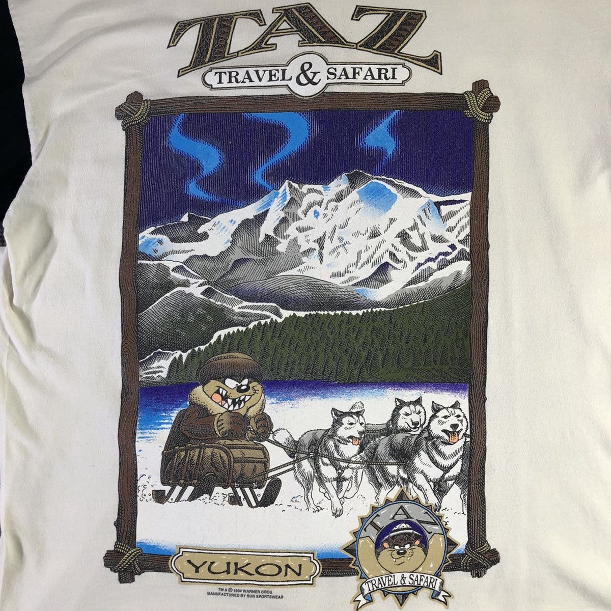Vintage Taz Looney Tunes 1994 Warner Bros Travel Vintage T Shirt Size US XL / EU 56 / 4 - 6 Thumbnail