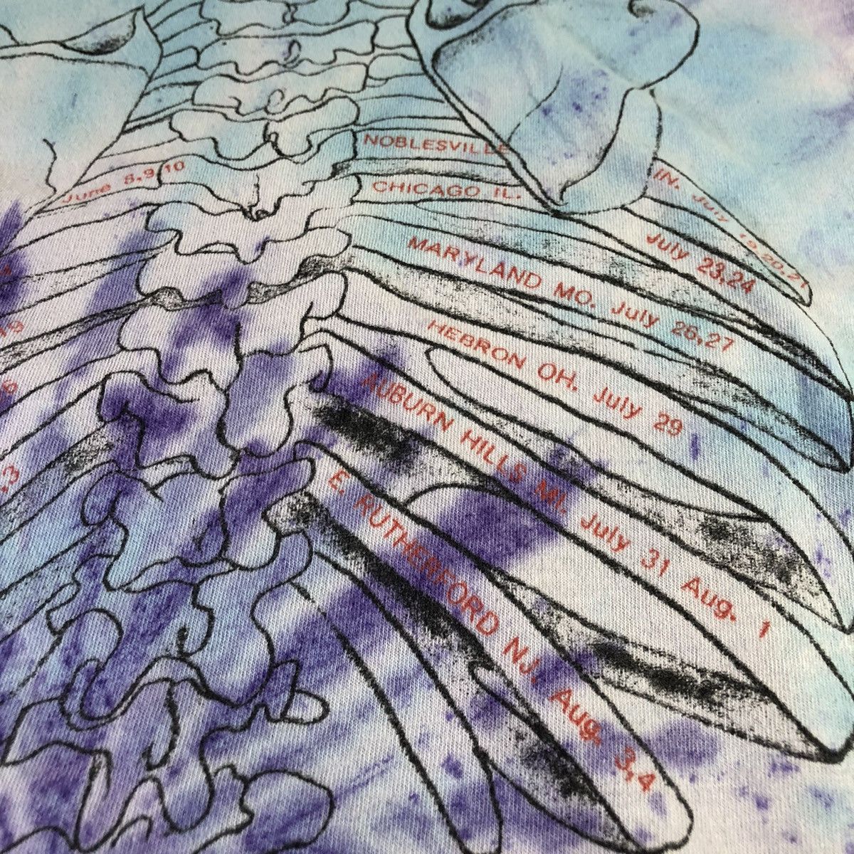 Band Tees Grateful Dead 1994 US Tour Aiko Weir Back Vintage Tie Dye Size US XL / EU 56 / 4 - 7 Thumbnail