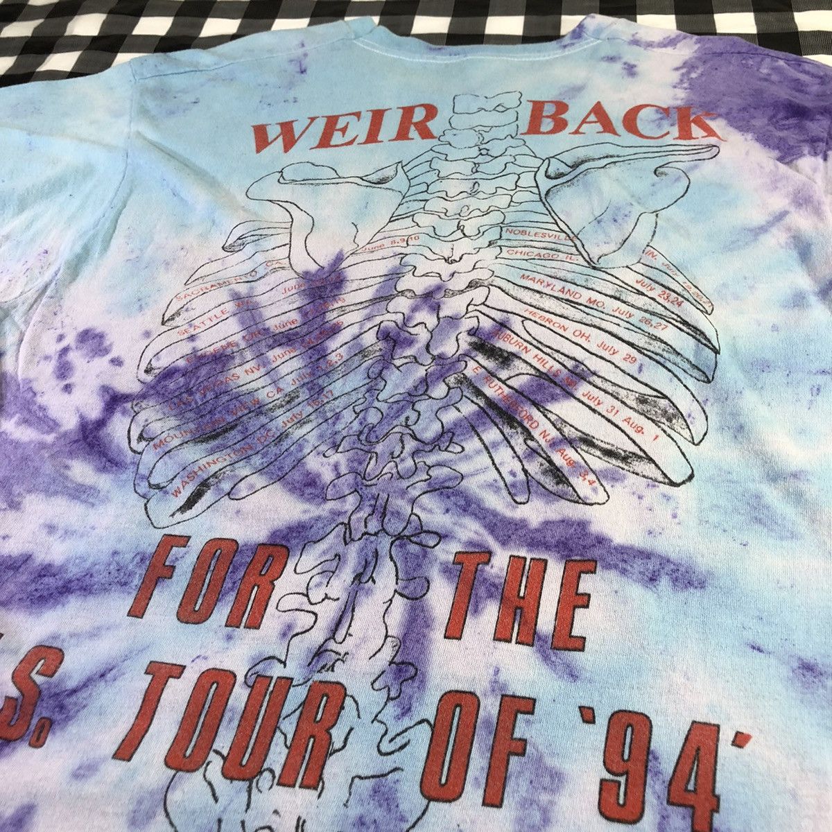Band Tees Grateful Dead 1994 US Tour Aiko Weir Back Vintage Tie Dye Size US XL / EU 56 / 4 - 5 Thumbnail