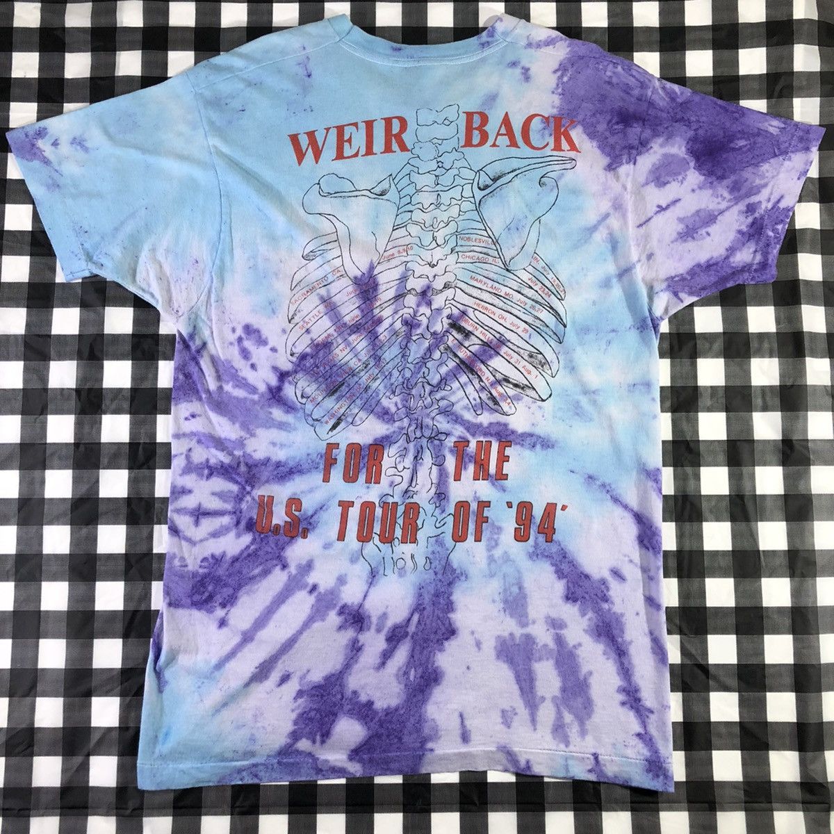 Band Tees Grateful Dead 1994 US Tour Aiko Weir Back Vintage Tie Dye Size US XL / EU 56 / 4 - 2 Thumbnail