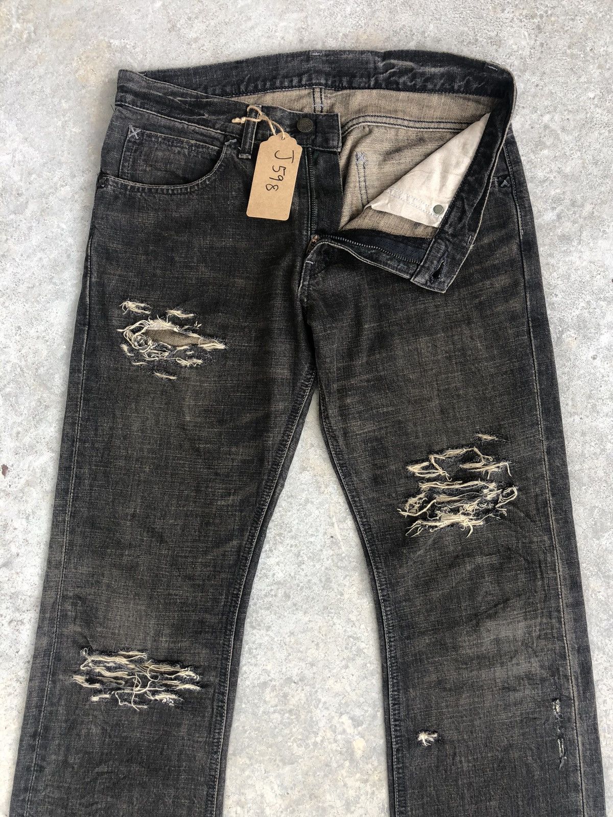 Lee Lee Flared Jeans Distressed Jeans Size US 32 / EU 48 - 5 Thumbnail