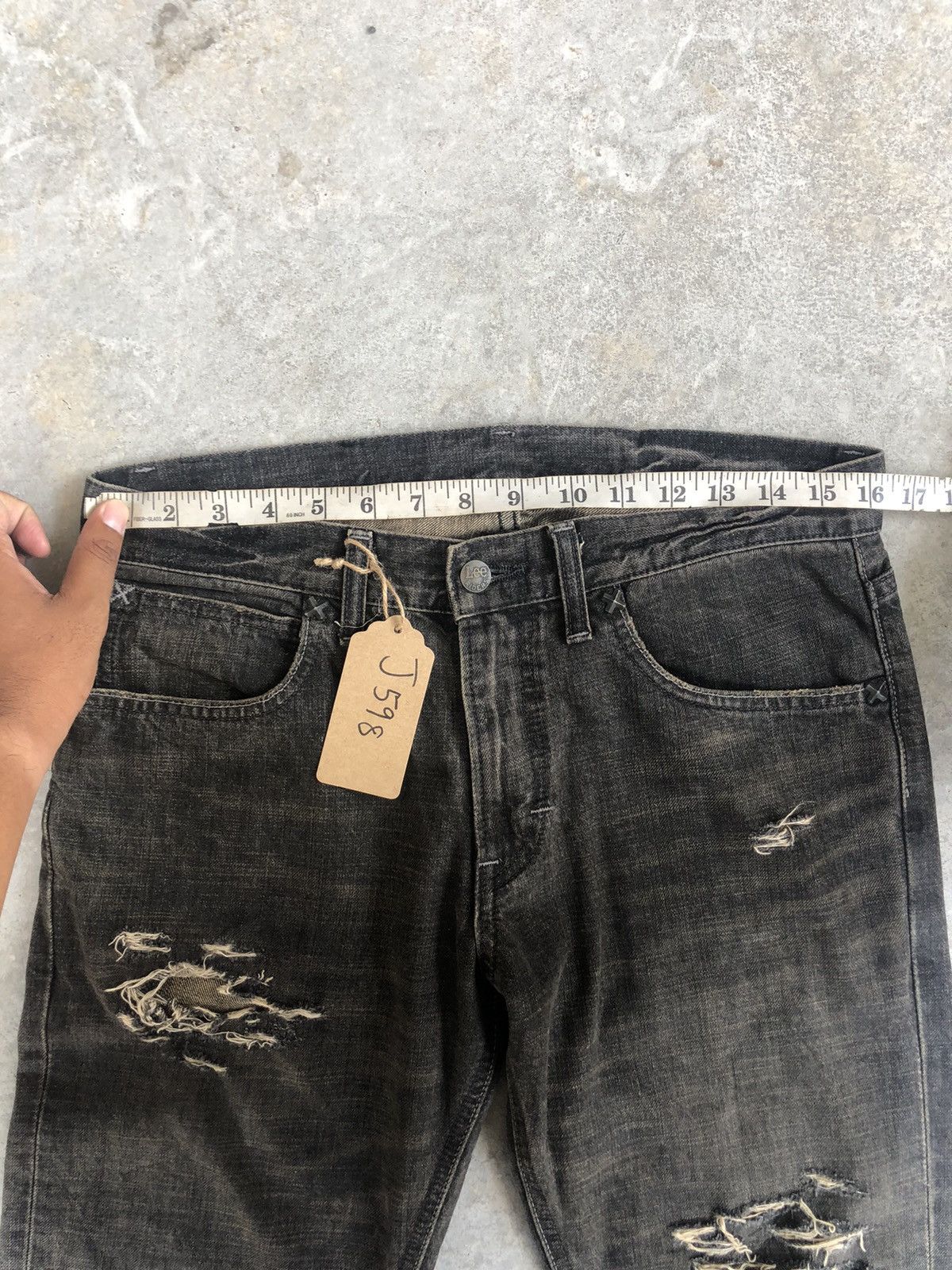 Lee Lee Flared Jeans Distressed Jeans Size US 32 / EU 48 - 21 Thumbnail