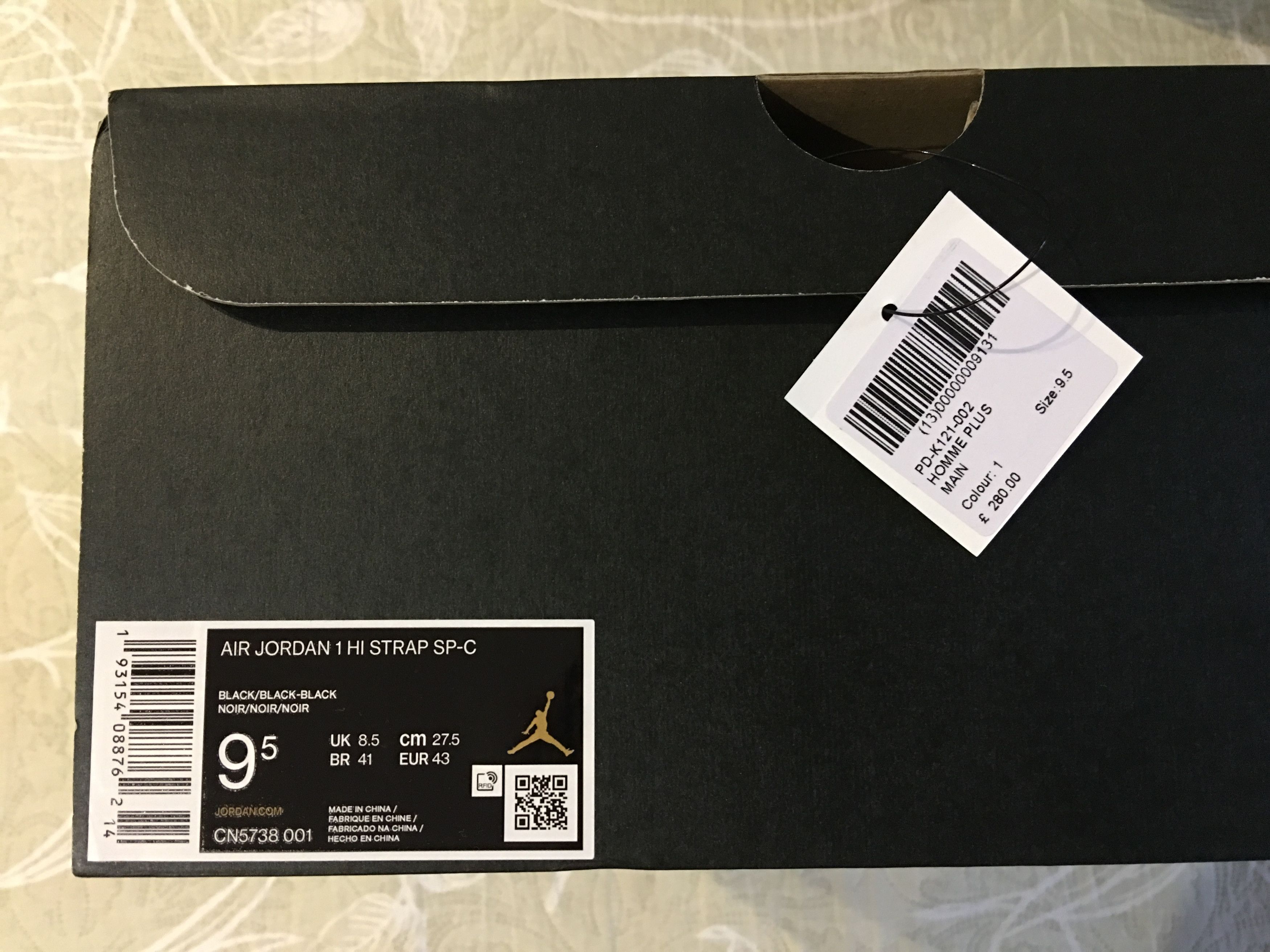 Comme des Garcons DS Air Jordan 1 High x Comme des Garcons CDG Black 9.5US Size US 9.5 / EU 42-43 - 11 Thumbnail