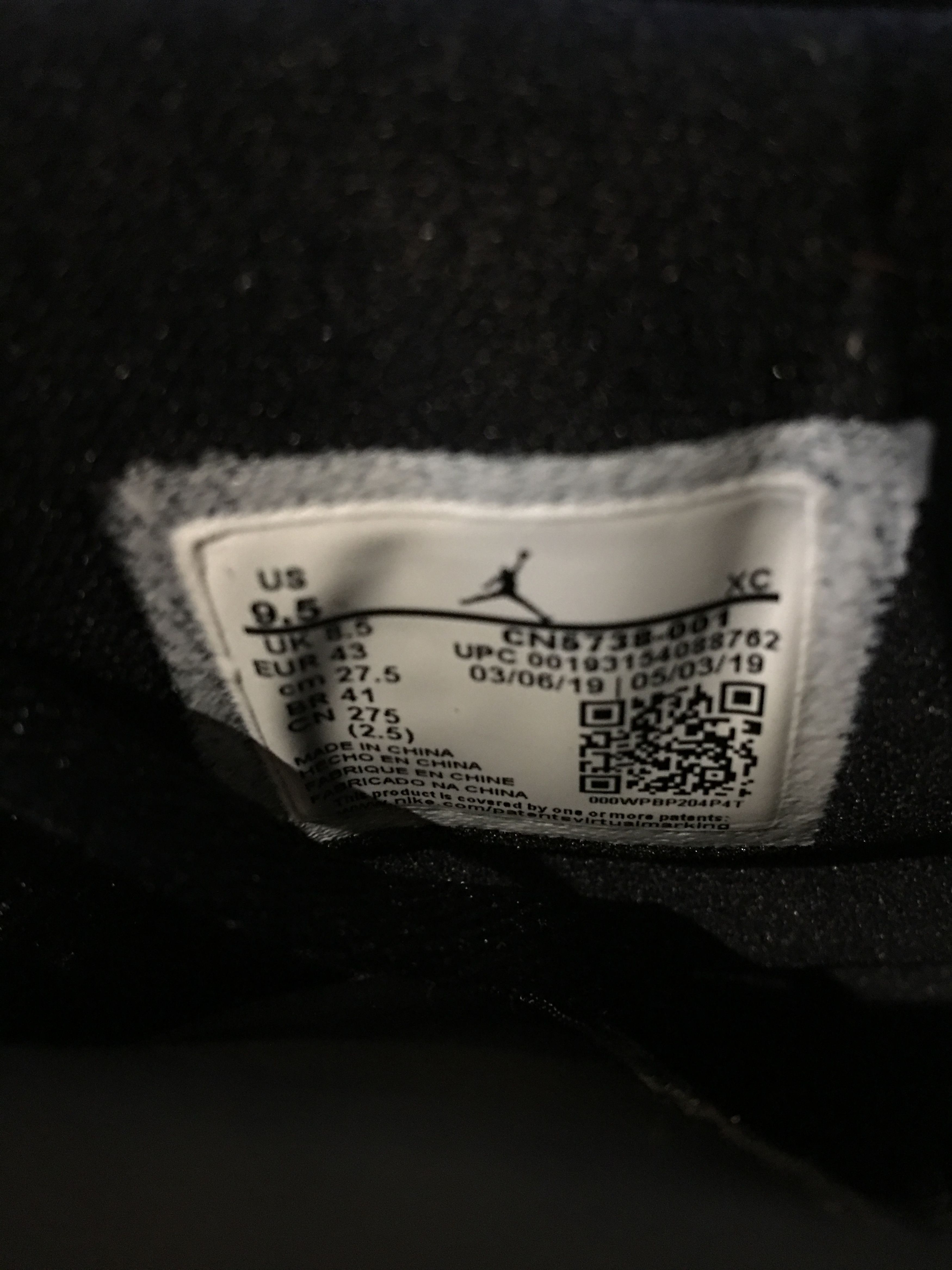 Comme des Garcons DS Air Jordan 1 High x Comme des Garcons CDG Black 9.5US Size US 9.5 / EU 42-43 - 15 Thumbnail