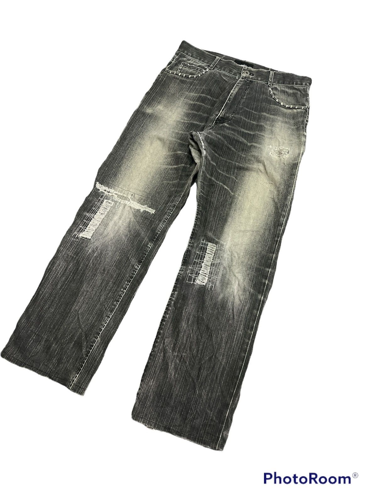 Japanese Brand JAPANESE BRAND IN THE ATTIC RIPPED DISTRESSED DENIM PANT Size US 30 / EU 46 - 3 Thumbnail