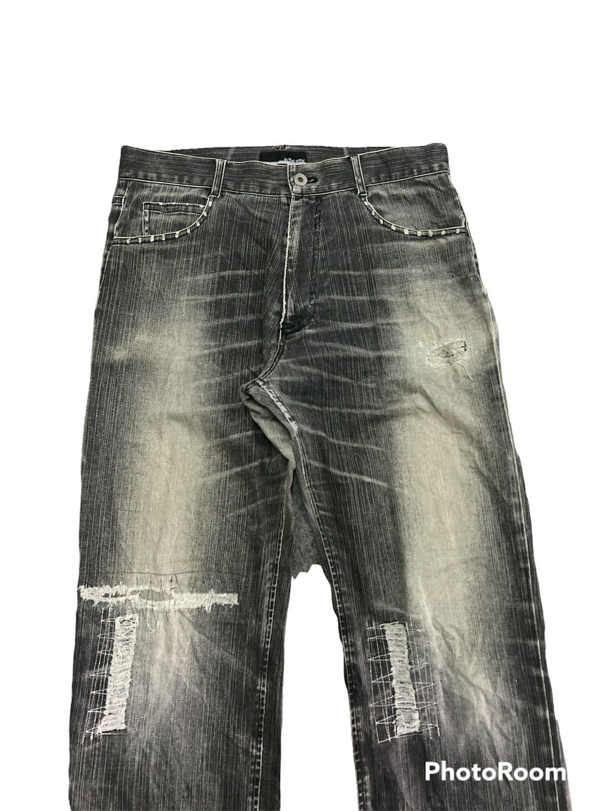 Japanese Brand JAPANESE BRAND IN THE ATTIC RIPPED DISTRESSED DENIM PANT Size US 30 / EU 46 - 2 Thumbnail