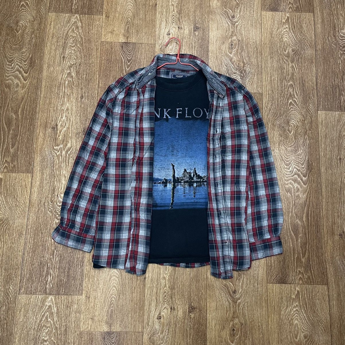 Vintage Vintage 90s Plaid Shirt Graphic Tee Streetwear Grunge XL Size US XL / EU 56 / 4 - 1 Thumbnail