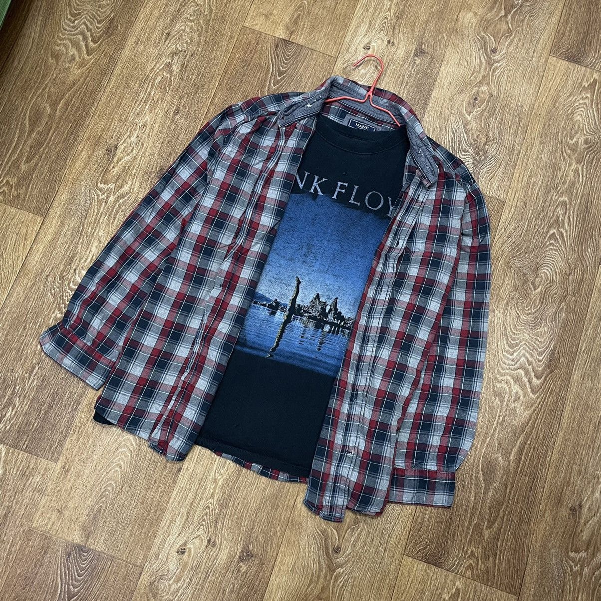 Vintage Vintage 90s Plaid Shirt Graphic Tee Streetwear Grunge XL Size US XL / EU 56 / 4 - 3 Thumbnail
