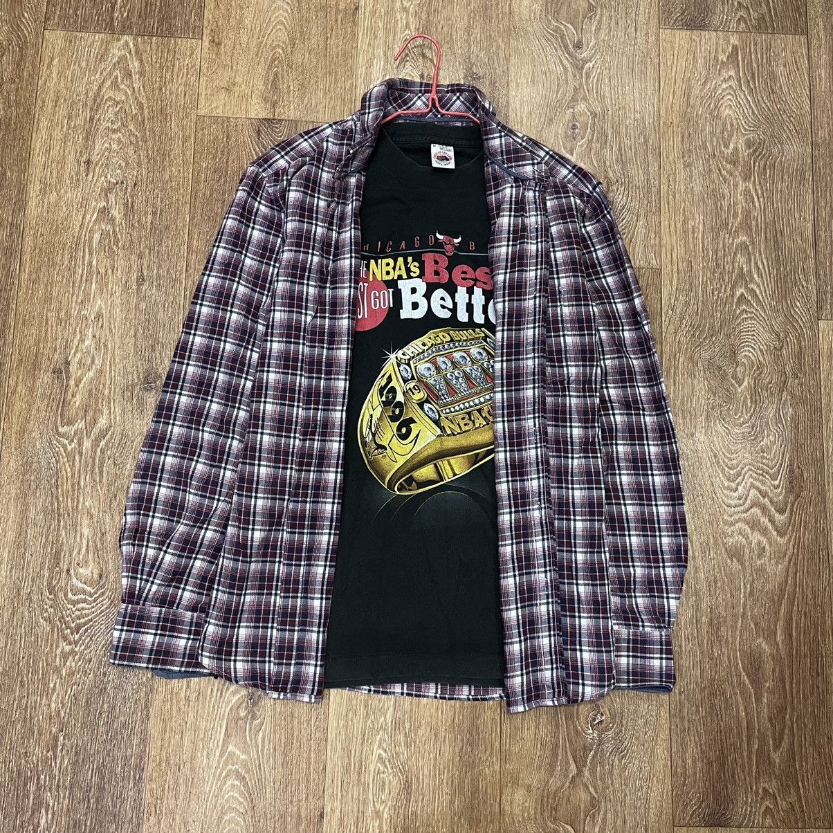 Vintage Vintage 90s Checkered Shirt Grunge Skate Layering Worn In M Size US M / EU 48-50 / 2 - 1 Thumbnail