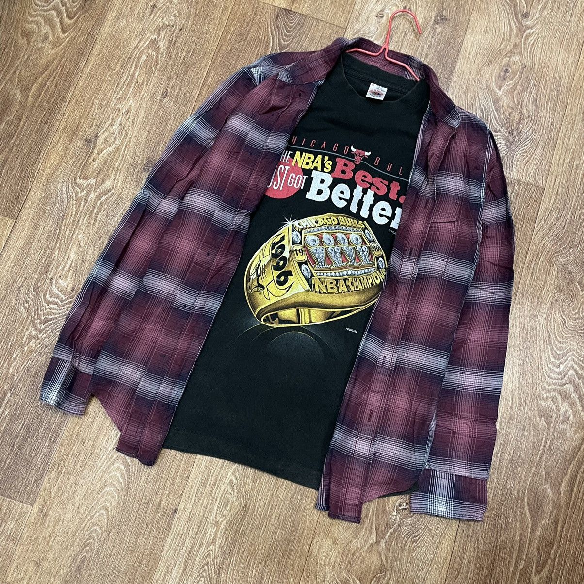 Vintage Vintage 90s Burgundy Plaid Shirt Grunge Skater Streetwear M Size US M / EU 48-50 / 2 - 1 Thumbnail