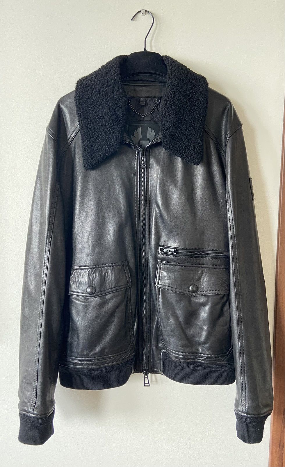 Belstaff Belstaff Leather Bomber Jacket Size US XL / EU 56 / 4 - 1 Thumbnail