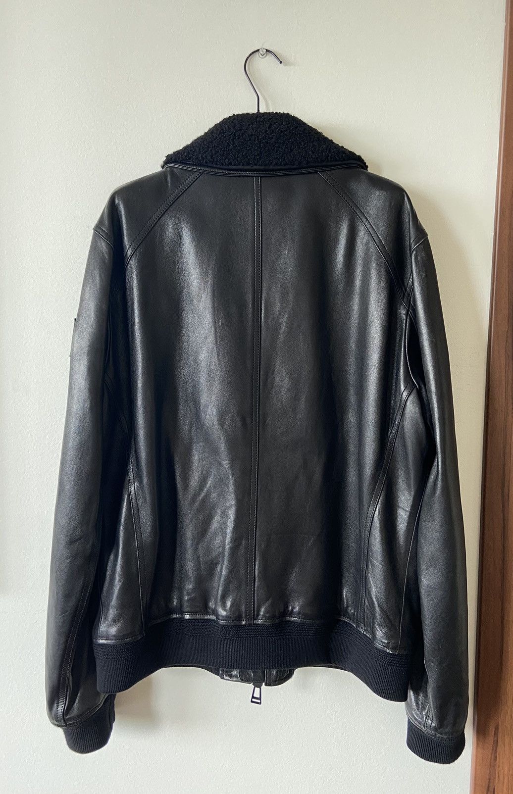Belstaff Belstaff Leather Bomber Jacket Size US XL / EU 56 / 4 - 2 Thumbnail