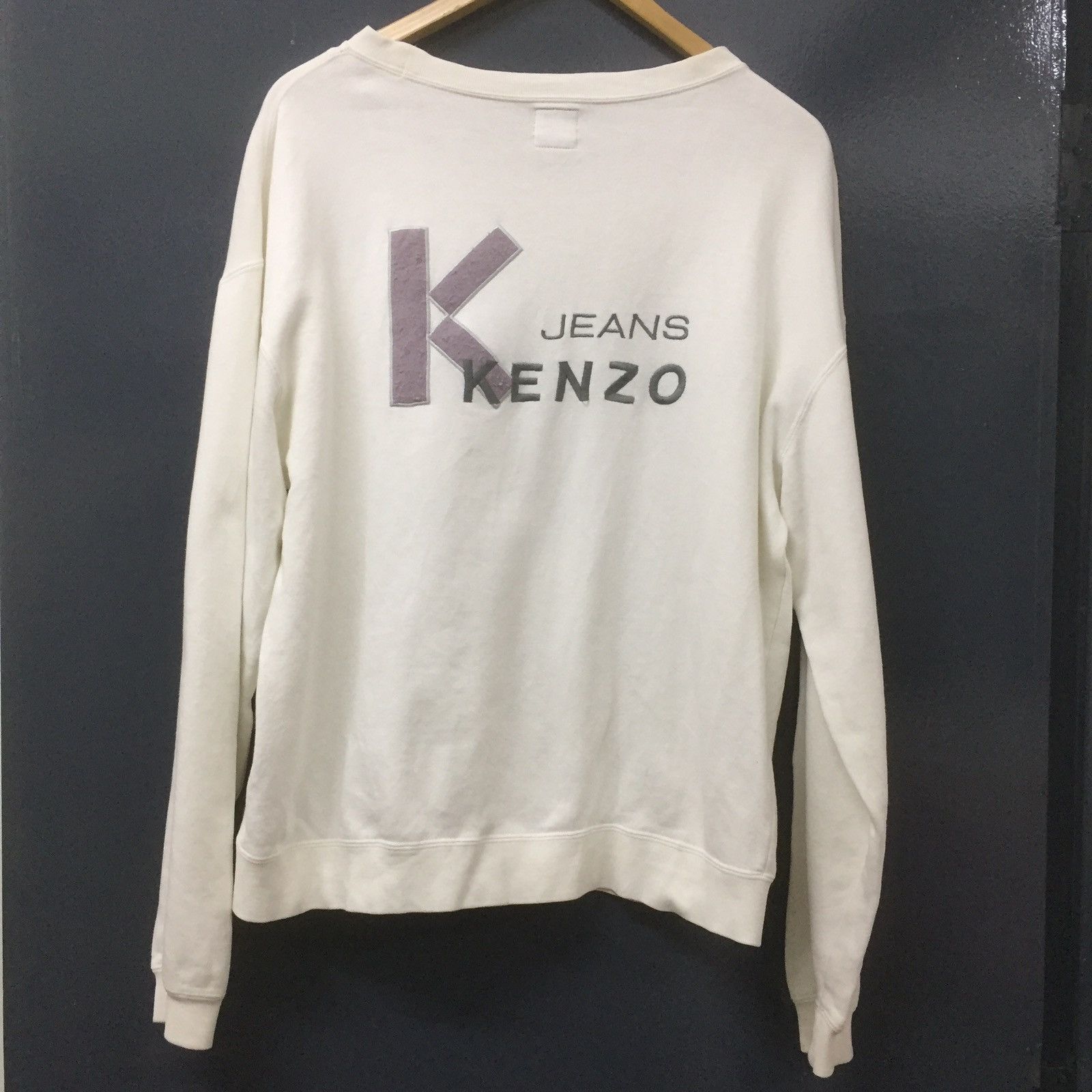 Kenzo Kenzo Jeans Big Logo Sweatshirt White Colour Size US L / EU 52-54 / 3 - 1 Thumbnail