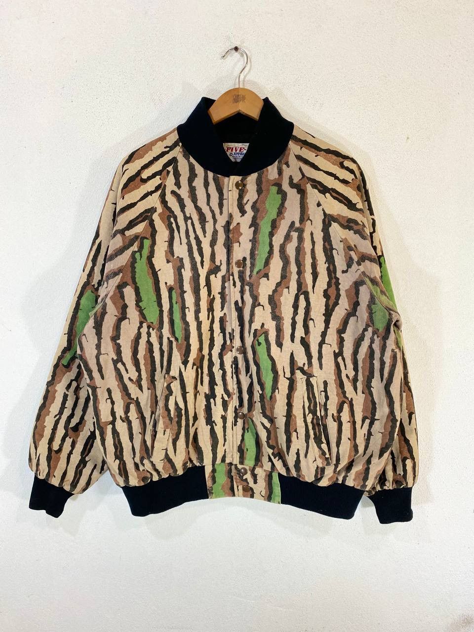 image of Avant Garde x Made In USA Vintage Desert Camo Bomber Jacket Made In Usa in Brown, Men's (Size XL)