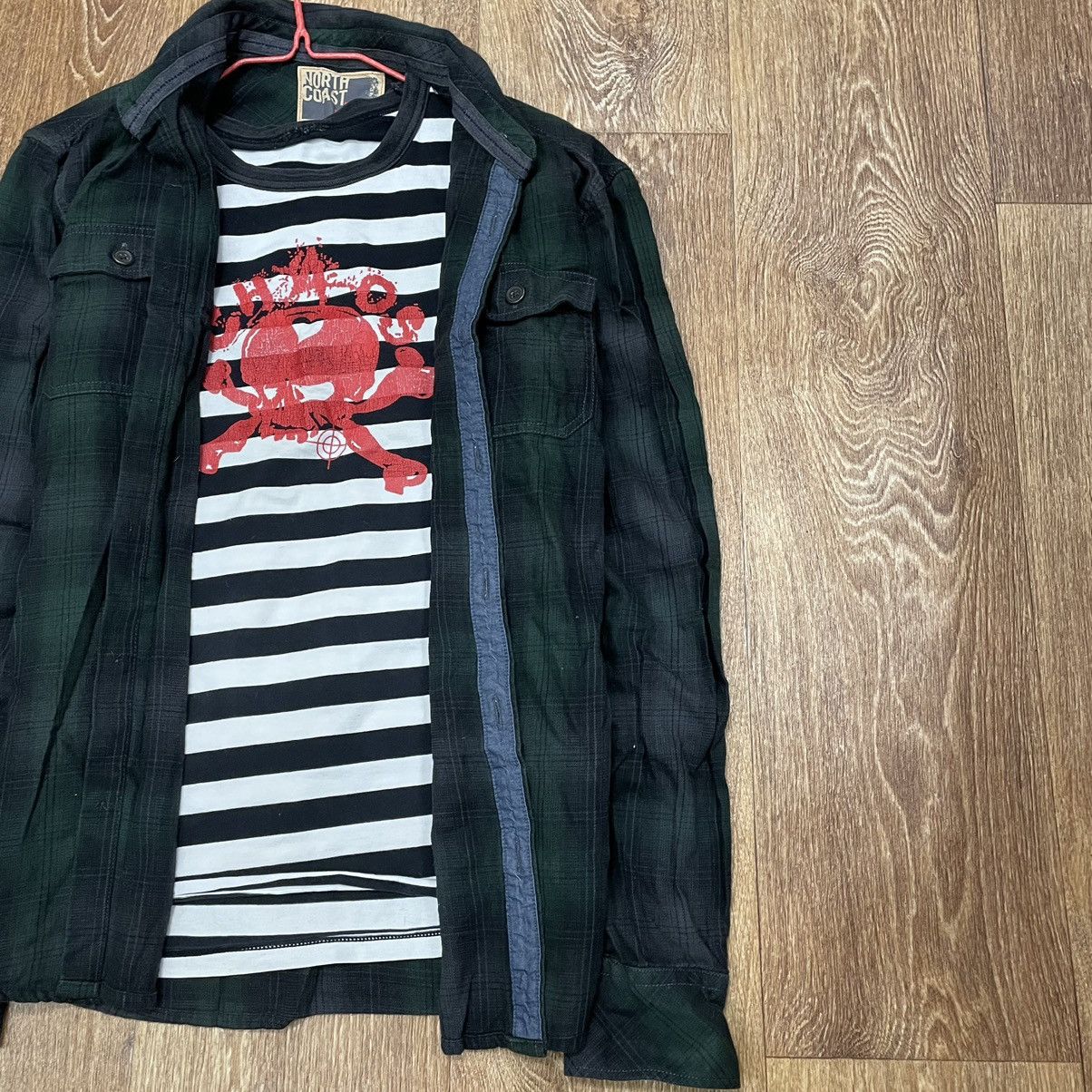 Vintage Vintage Black Quilted Chore Jacket Grunge Striped Tee Boxy M Size US M / EU 48-50 / 2 - 3 Thumbnail