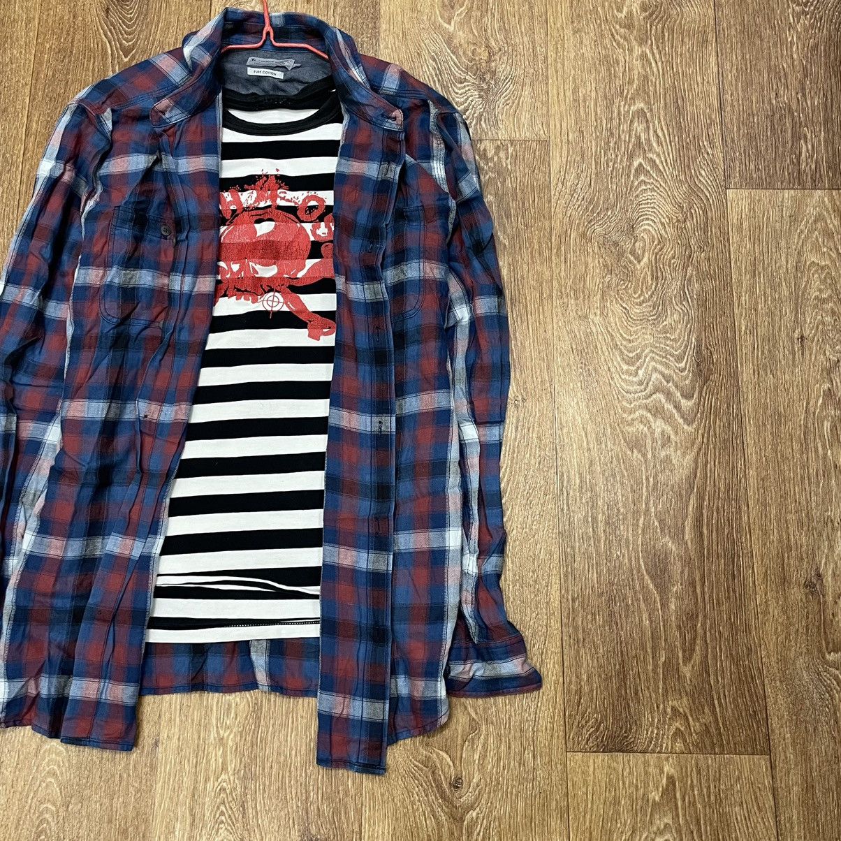 Vintage Vintage 90s Plaid Shirt Oversized Grunge Streetwear Logo L Size US L / EU 52-54 / 3 - 2 Thumbnail