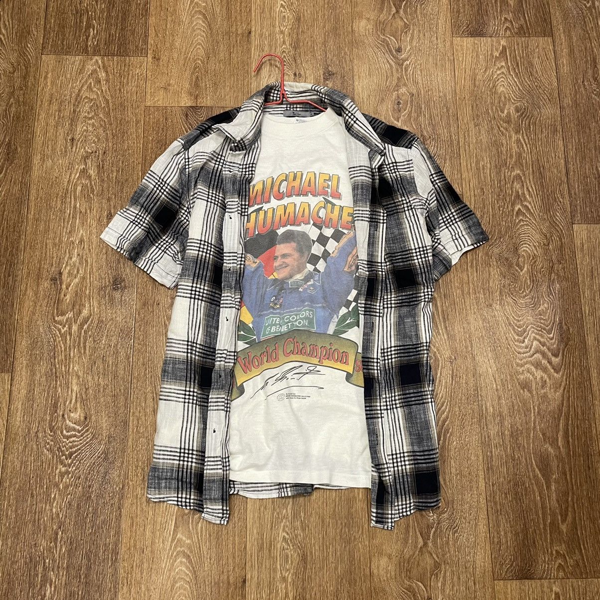Flannel Vintage 90s Plaid Flannel Shirt Y2K Streetwear Checkered Size US M / EU 48-50 / 2 - 1 Thumbnail