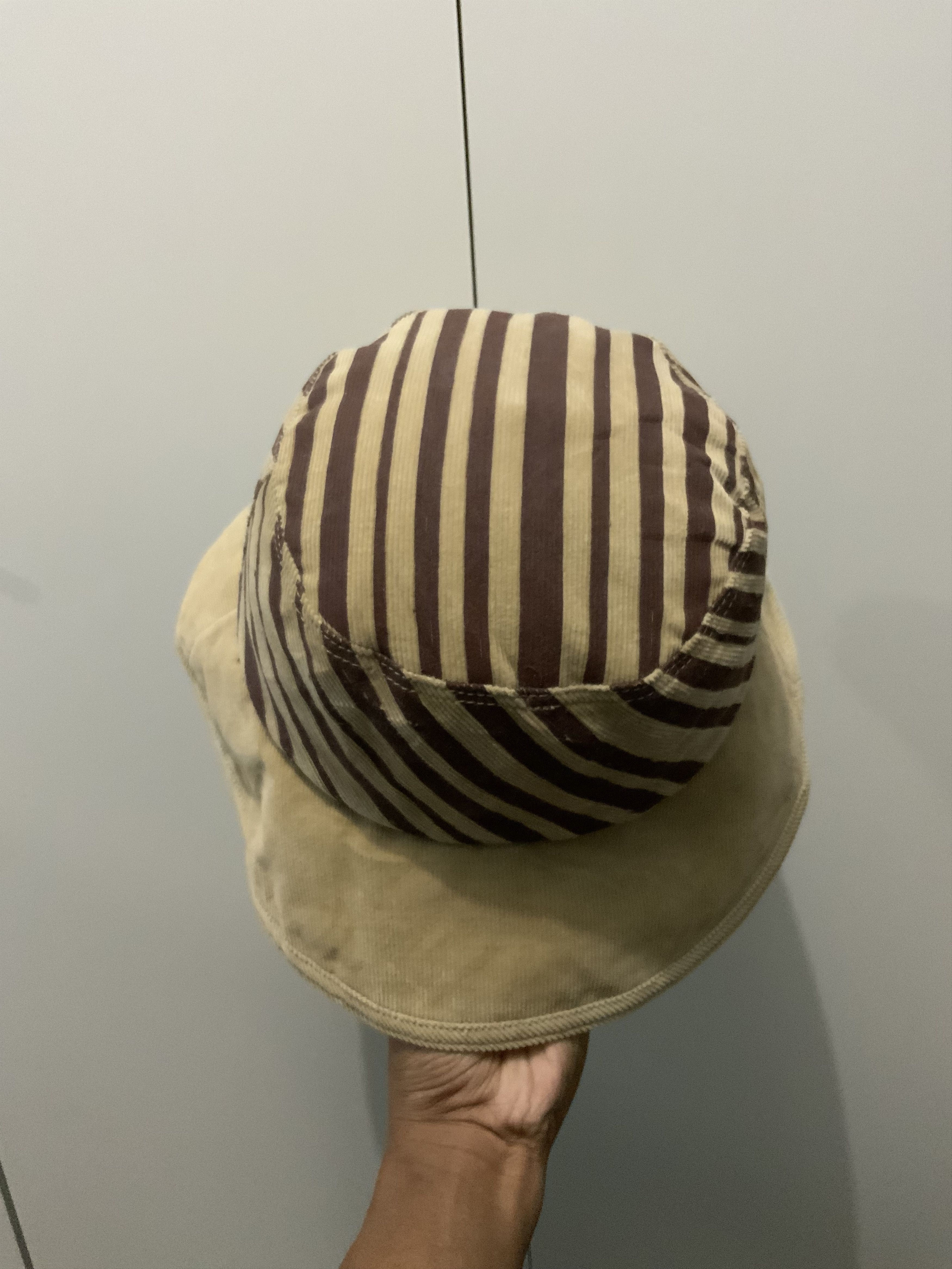 Japanese Brand Gigli Striped Corduroi Bucket Hat Size ONE SIZE - 6 Thumbnail