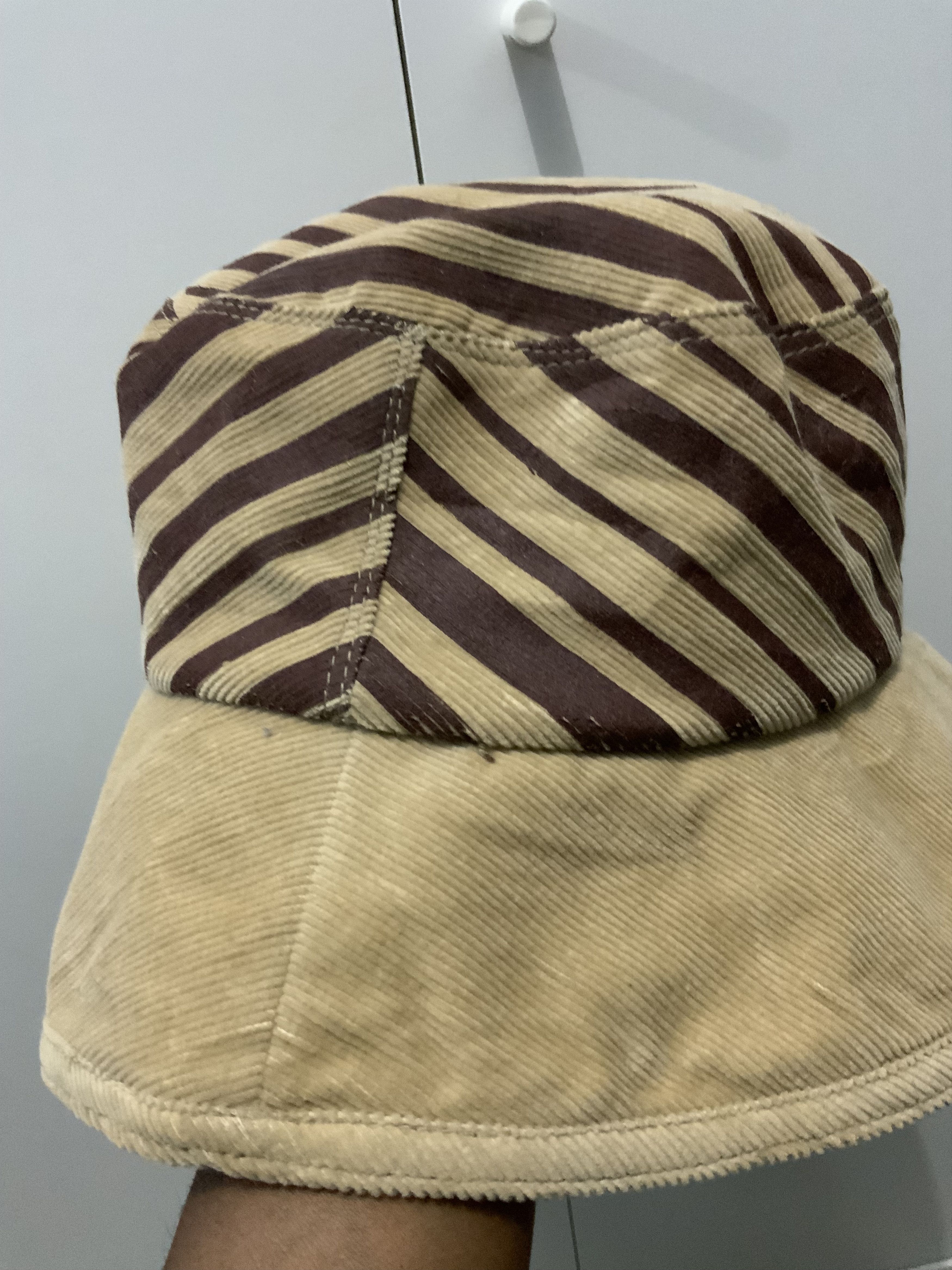 Japanese Brand Gigli Striped Corduroi Bucket Hat Size ONE SIZE - 9 Thumbnail