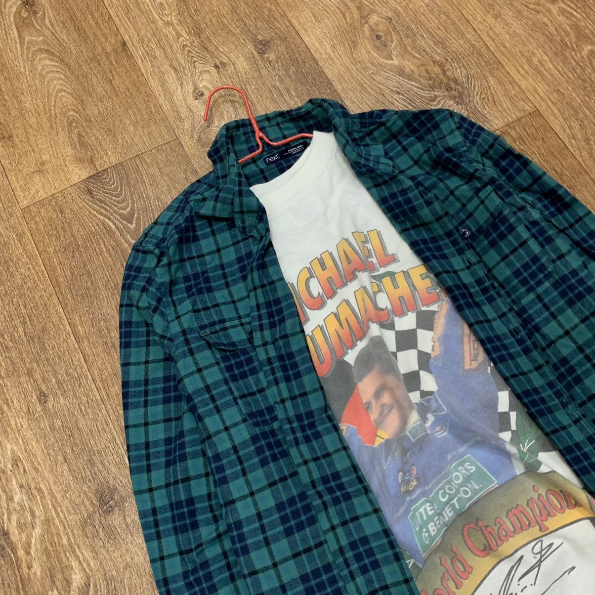 Vintage Vintage 90s Green Plaid Checkered Shirt Grunge Skate Baggy S Size US S / EU 44-46 / 1 - 5 Thumbnail