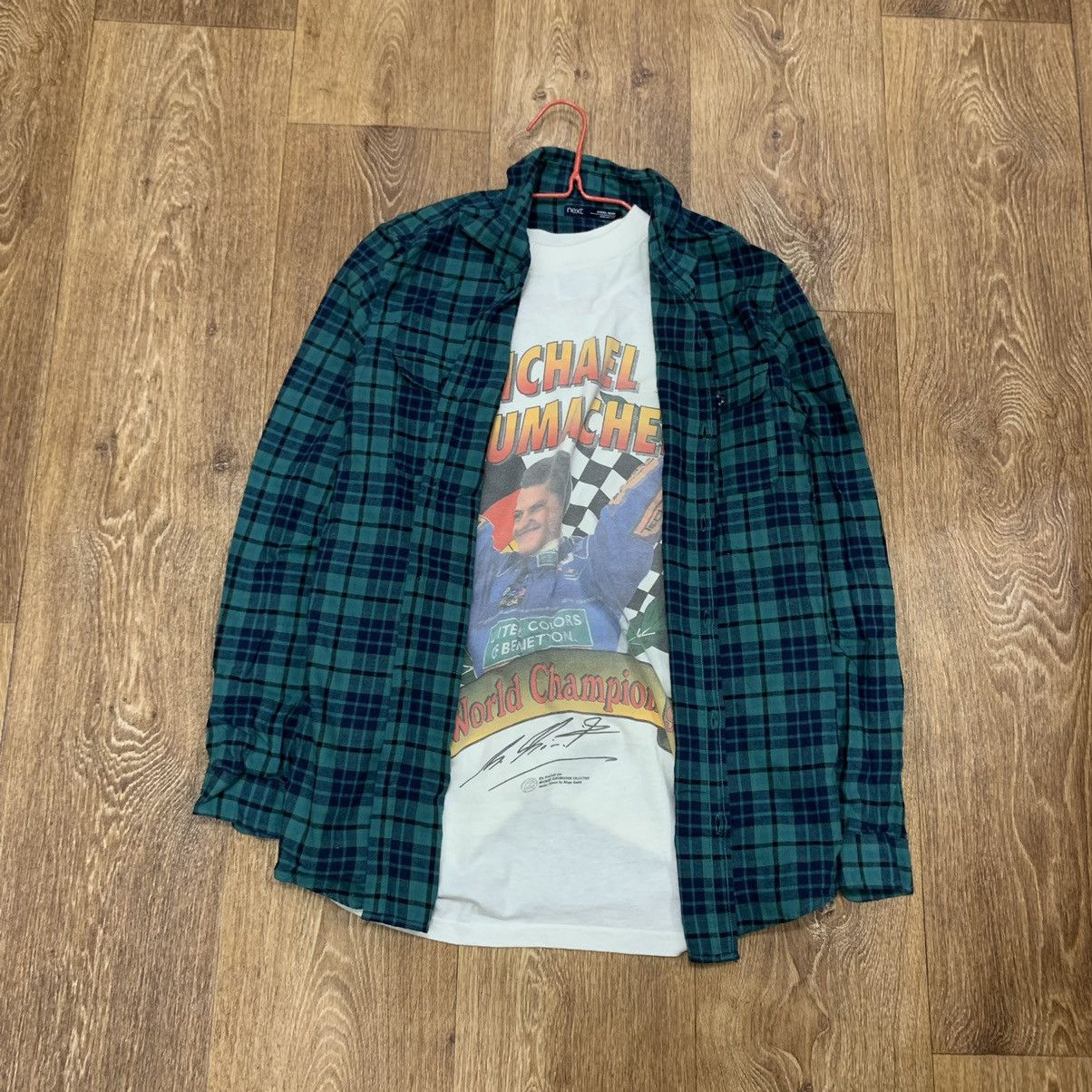 Vintage Vintage 90s Green Plaid Checkered Shirt Grunge Skate Baggy S Size US S / EU 44-46 / 1 - 1 Thumbnail
