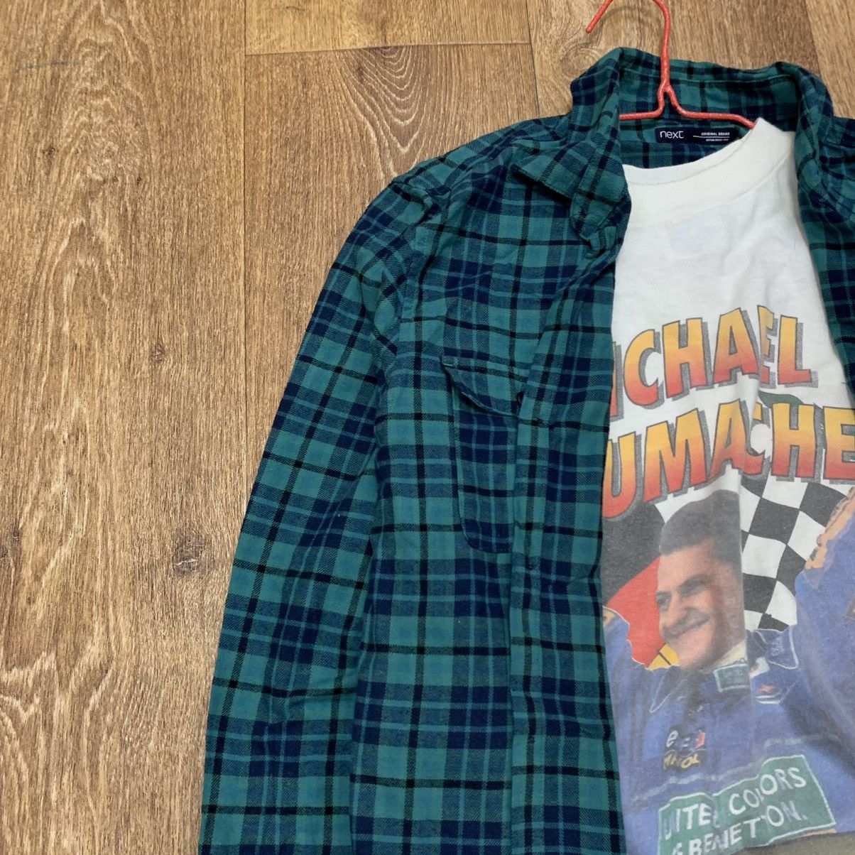 Vintage Vintage 90s Green Plaid Checkered Shirt Grunge Skate Baggy S Size US S / EU 44-46 / 1 - 4 Thumbnail