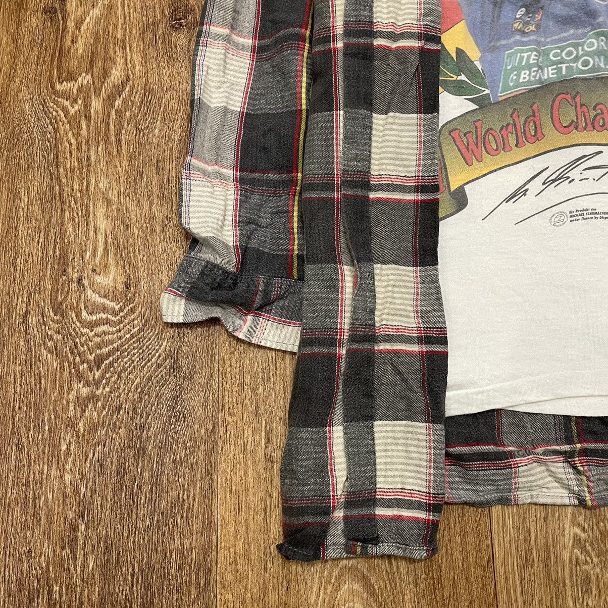 Vintage Vintage 90s Plaid Shirt Sun Faded Grunge Workwear Cropped XL Size US XL / EU 56 / 4 - 4 Thumbnail