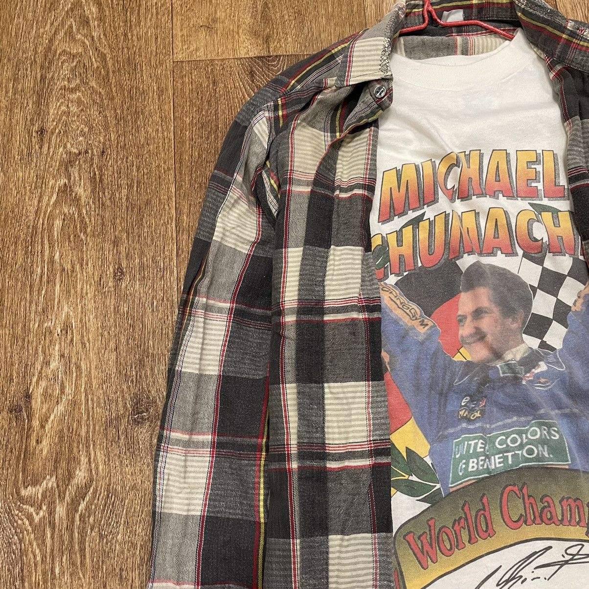 Vintage Vintage 90s Plaid Shirt Sun Faded Grunge Workwear Cropped XL Size US XL / EU 56 / 4 - 5 Thumbnail