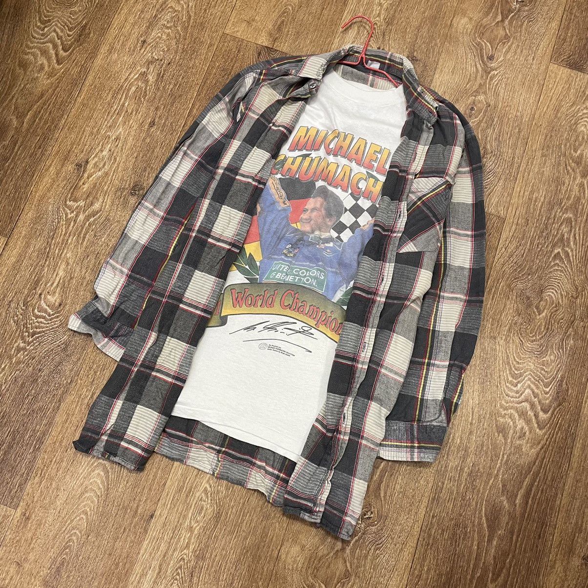 Vintage Vintage 90s Plaid Shirt Sun Faded Grunge Workwear Cropped XL Size US XL / EU 56 / 4 - 2 Thumbnail