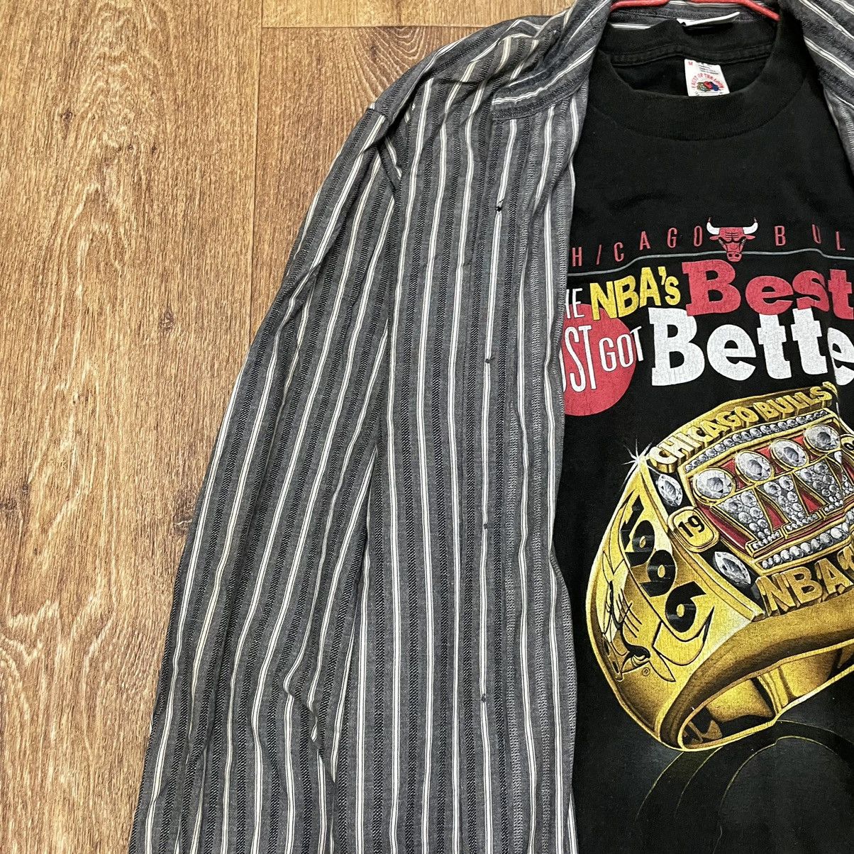 Vintage Vintage 90s Striped Shirt Oversized Grunge Workwear Faded XL Size US XL / EU 56 / 4 - 6 Thumbnail
