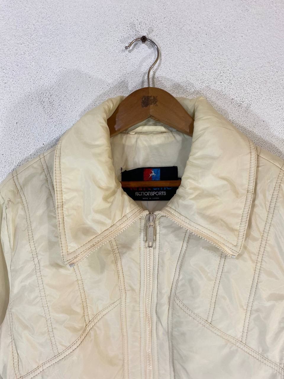 Vintage Vintage White Stag Retro Puffer Jacket Size L / US 10 / IT 46 - 4 Thumbnail