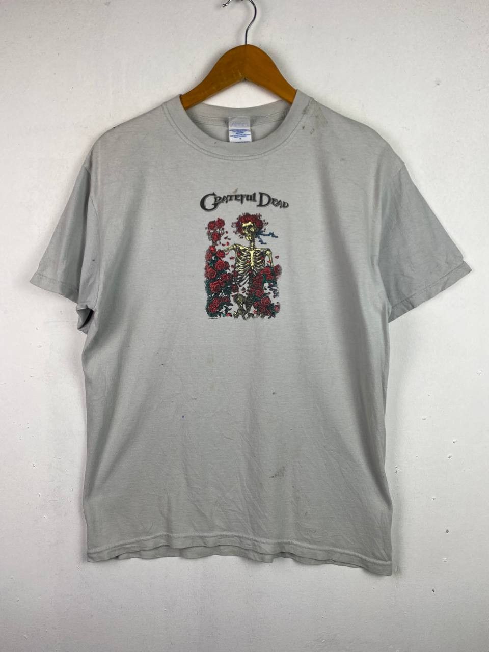 image of Band Tees x Grateful Dead Vintage Grateful Dead Band T-Shirt Very Nice Design in Grey (Size Medium)