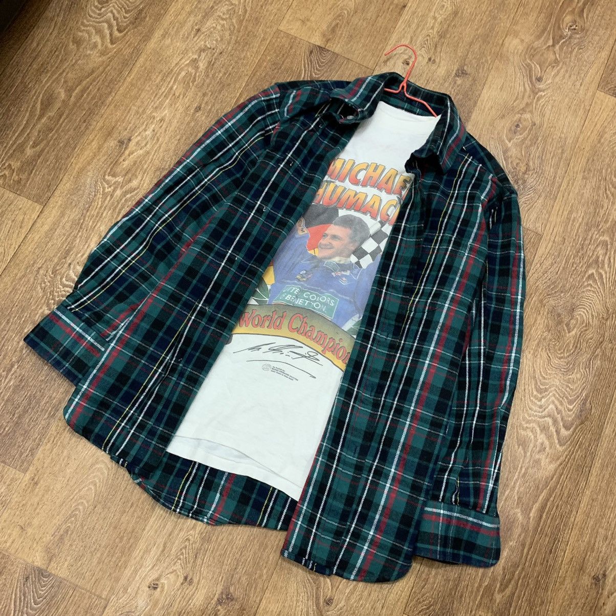 Vintage Vintage 90s Plaid Shirt Oversized Baggy Grunge Skate Logo XL Size US XL / EU 56 / 4 - 3 Thumbnail