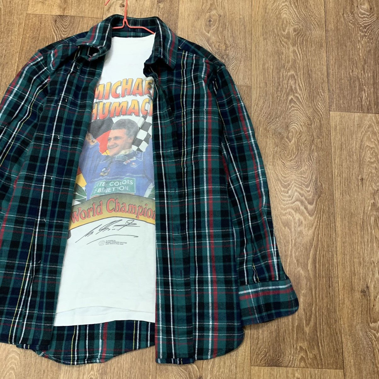 Vintage Vintage 90s Plaid Shirt Oversized Baggy Grunge Skate Logo XL Size US XL / EU 56 / 4 - 4 Thumbnail