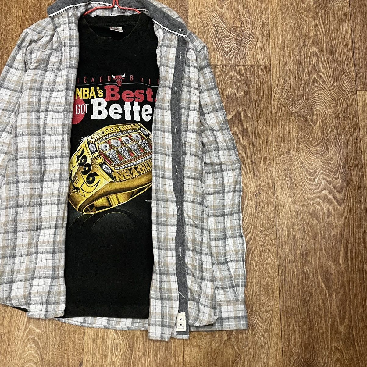 Vintage Vintage 90s Oversized Baggy Checkered Shirt Grunge Logo L Size US L / EU 52-54 / 3 - 3 Thumbnail