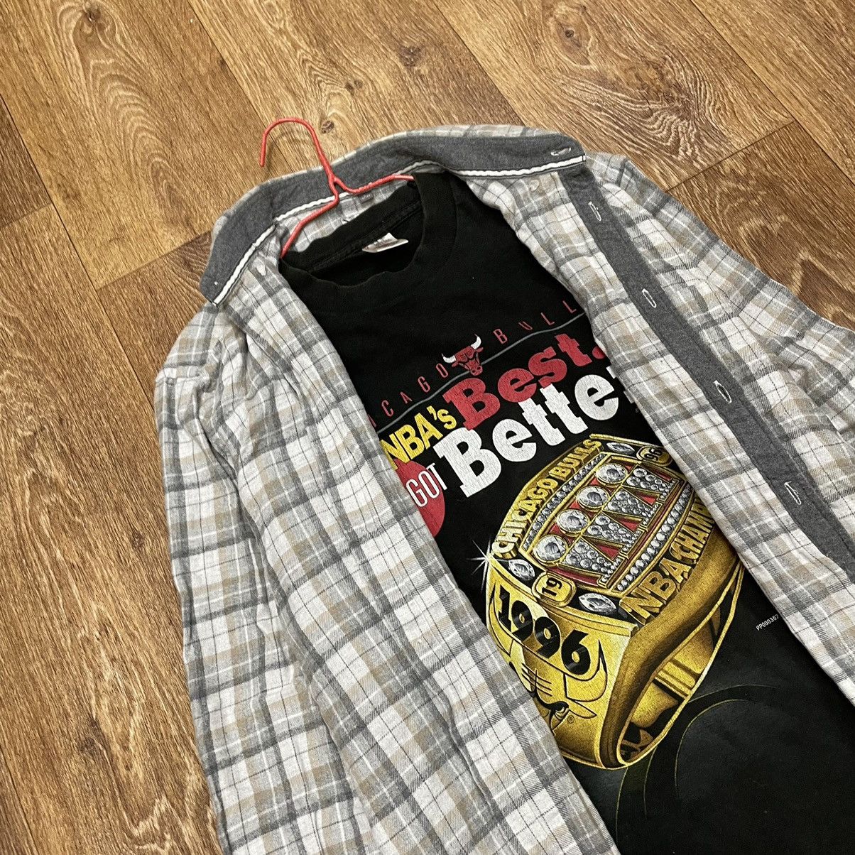 Vintage Vintage 90s Oversized Baggy Checkered Shirt Grunge Logo L Size US L / EU 52-54 / 3 - 1 Thumbnail