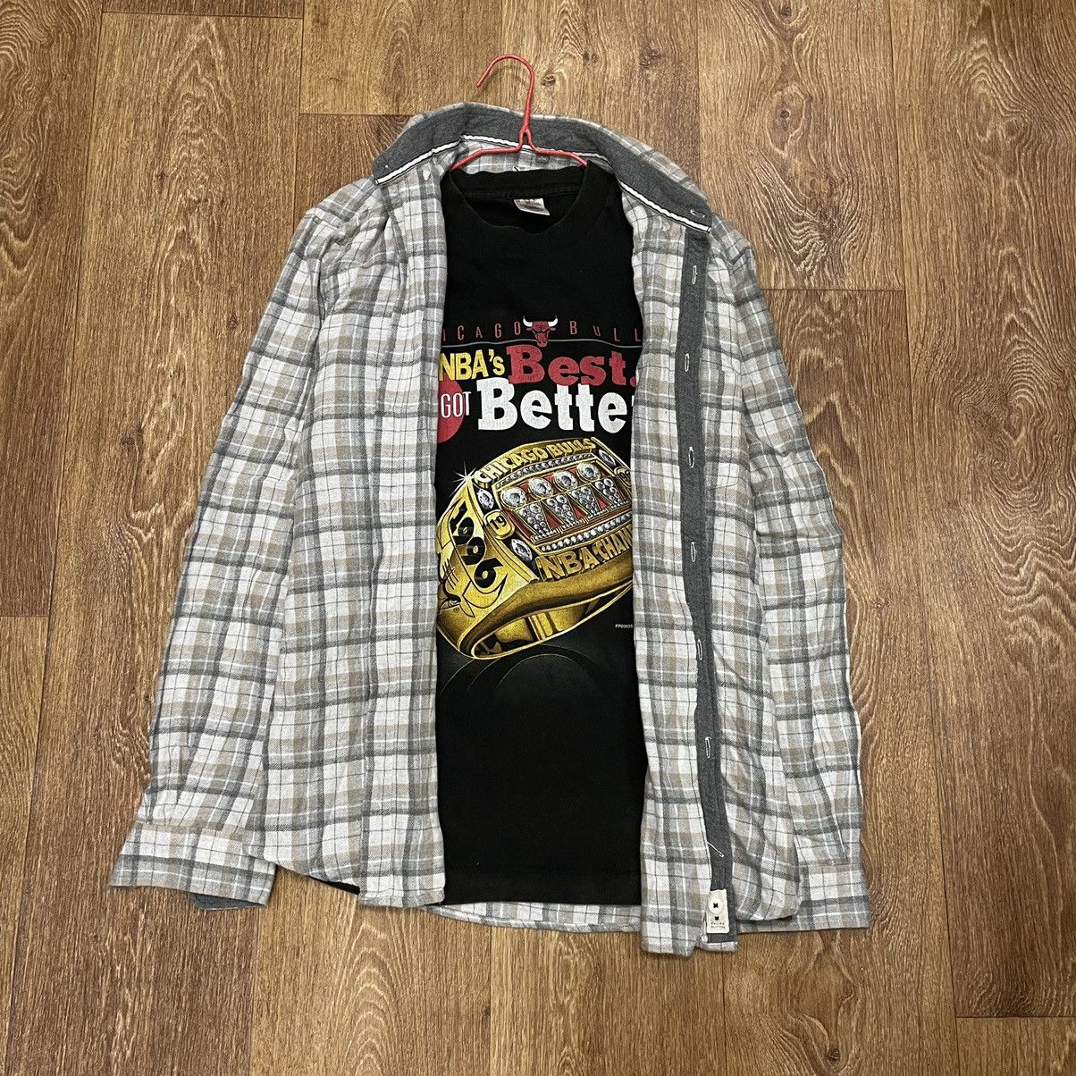 Vintage Vintage 90s Oversized Baggy Checkered Shirt Grunge Logo L Size US L / EU 52-54 / 3 - 2 Thumbnail