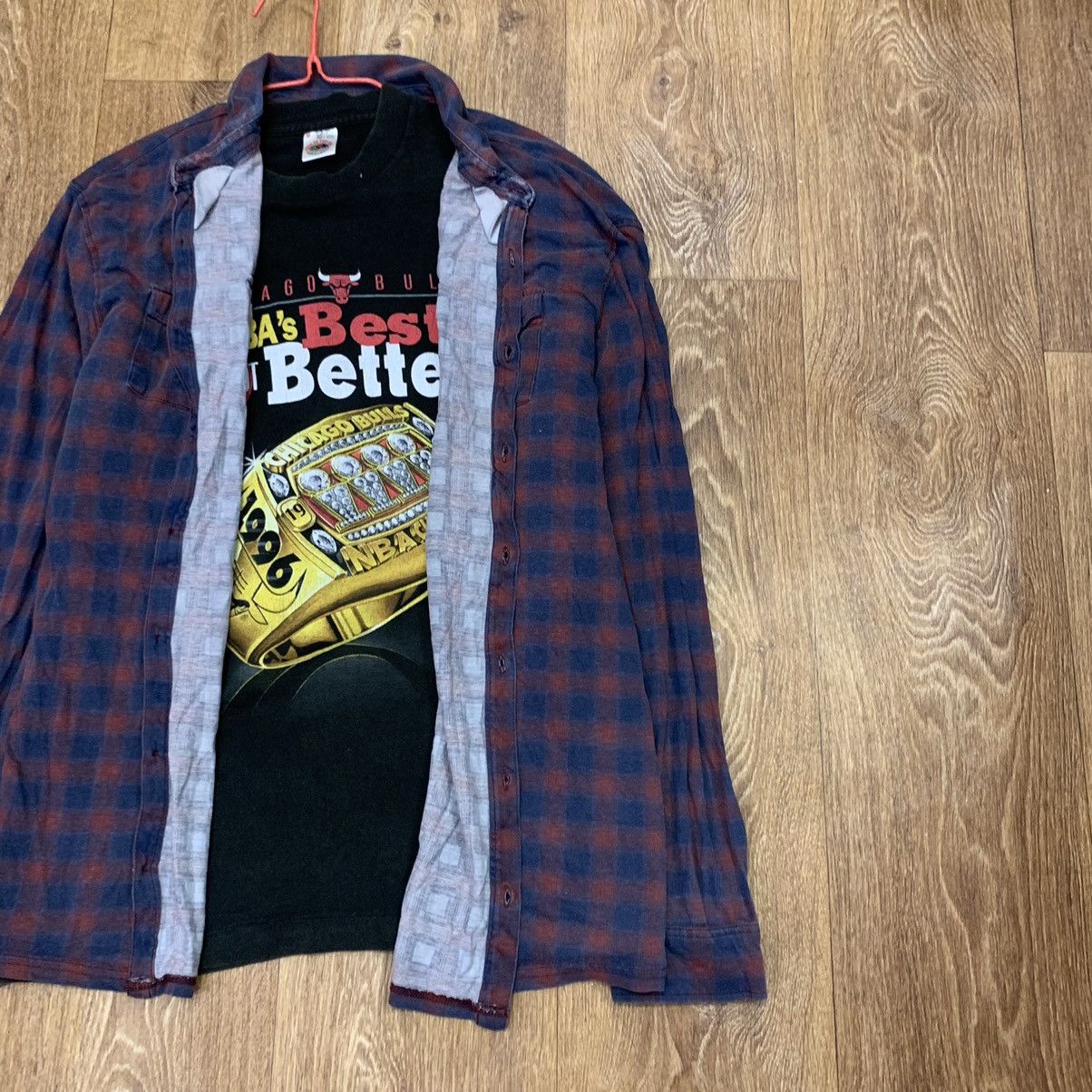 Flannel Vintage Flannel Checkered Shirt Travis Style Size US XXL / EU 58 / 5 - 2 Thumbnail