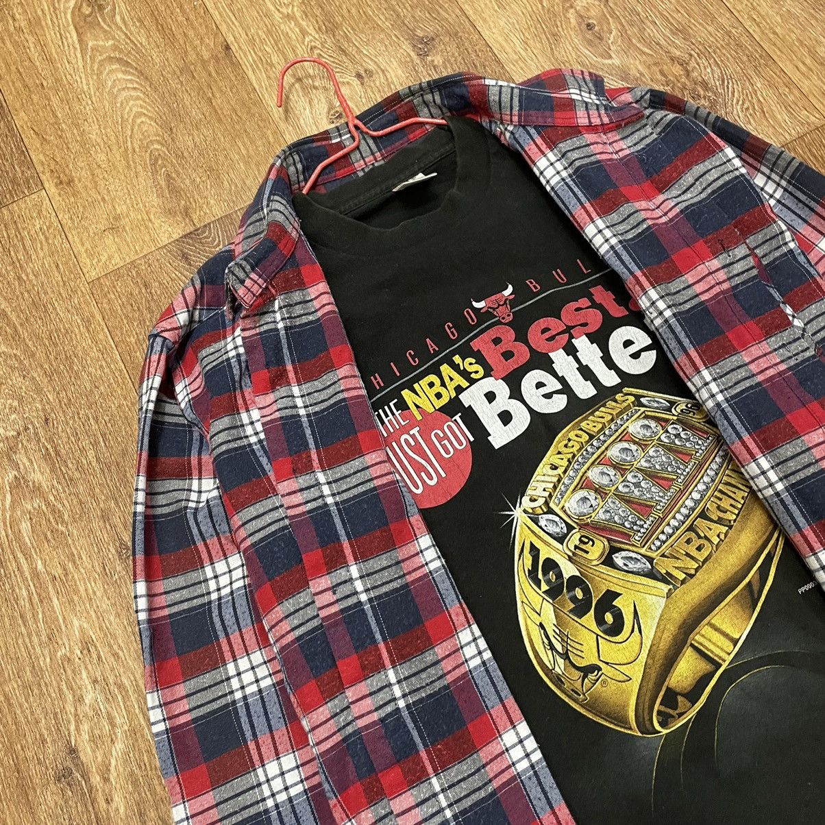 Vintage Vintage 90s Plaid Shirt Graphic Tee Layering Grunge Boxy XL Size US XL / EU 56 / 4 - 5 Thumbnail