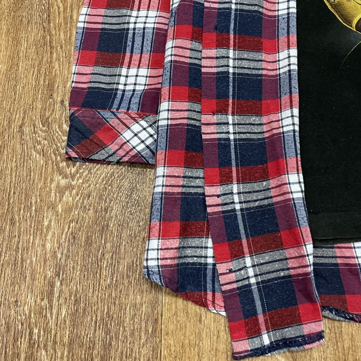 Vintage Vintage 90s Plaid Shirt Graphic Tee Layering Grunge Boxy XL Size US XL / EU 56 / 4 - 3 Thumbnail