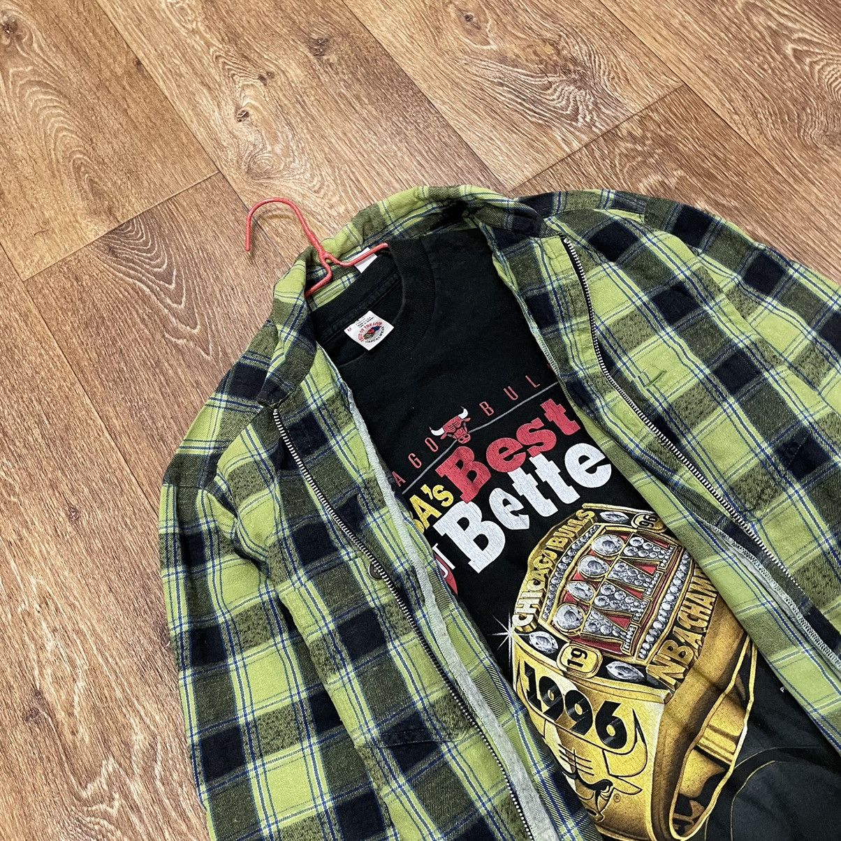 Vintage Vintage 90s Checkered Shirt Oversized Grunge Workwear Logo L Size US L / EU 52-54 / 3 - 1 Thumbnail