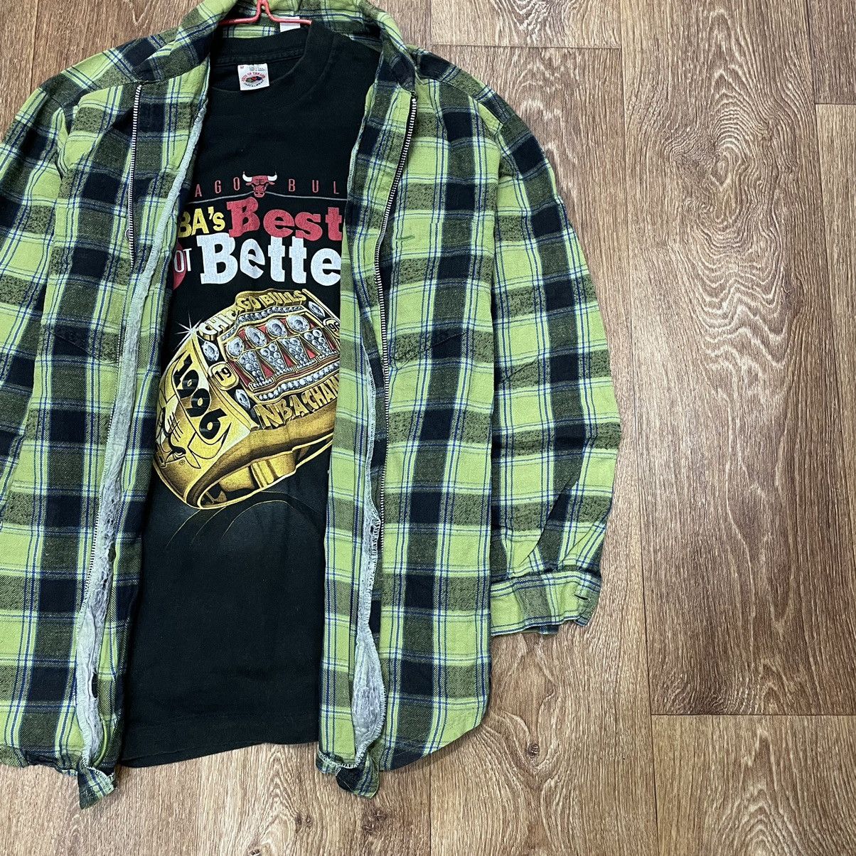 Vintage Vintage 90s Checkered Shirt Oversized Grunge Workwear Logo L Size US L / EU 52-54 / 3 - 3 Thumbnail