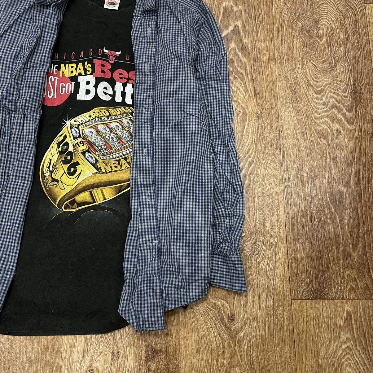 Vintage Vintage 90s Checkered Shirt Grunge Streetwear Skate Logo M Size US M / EU 48-50 / 2 - 2 Thumbnail