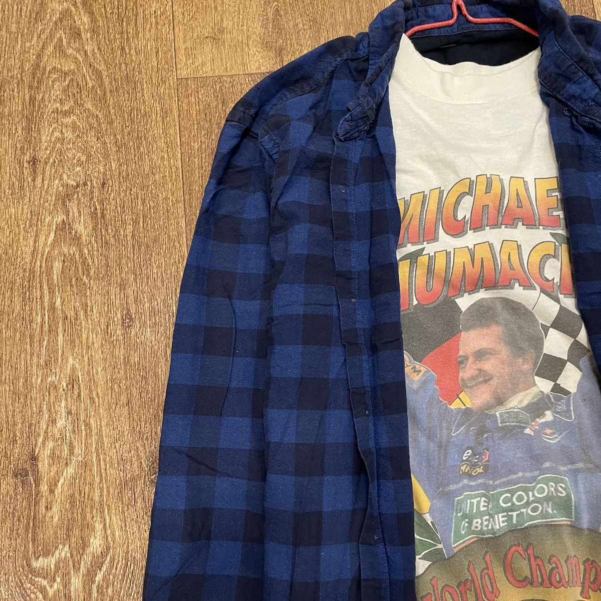 Vintage Vintage 90s Blue Plaid Shirt Grunge Skate Streetwear Logo L Size US L / EU 52-54 / 3 - 5 Thumbnail
