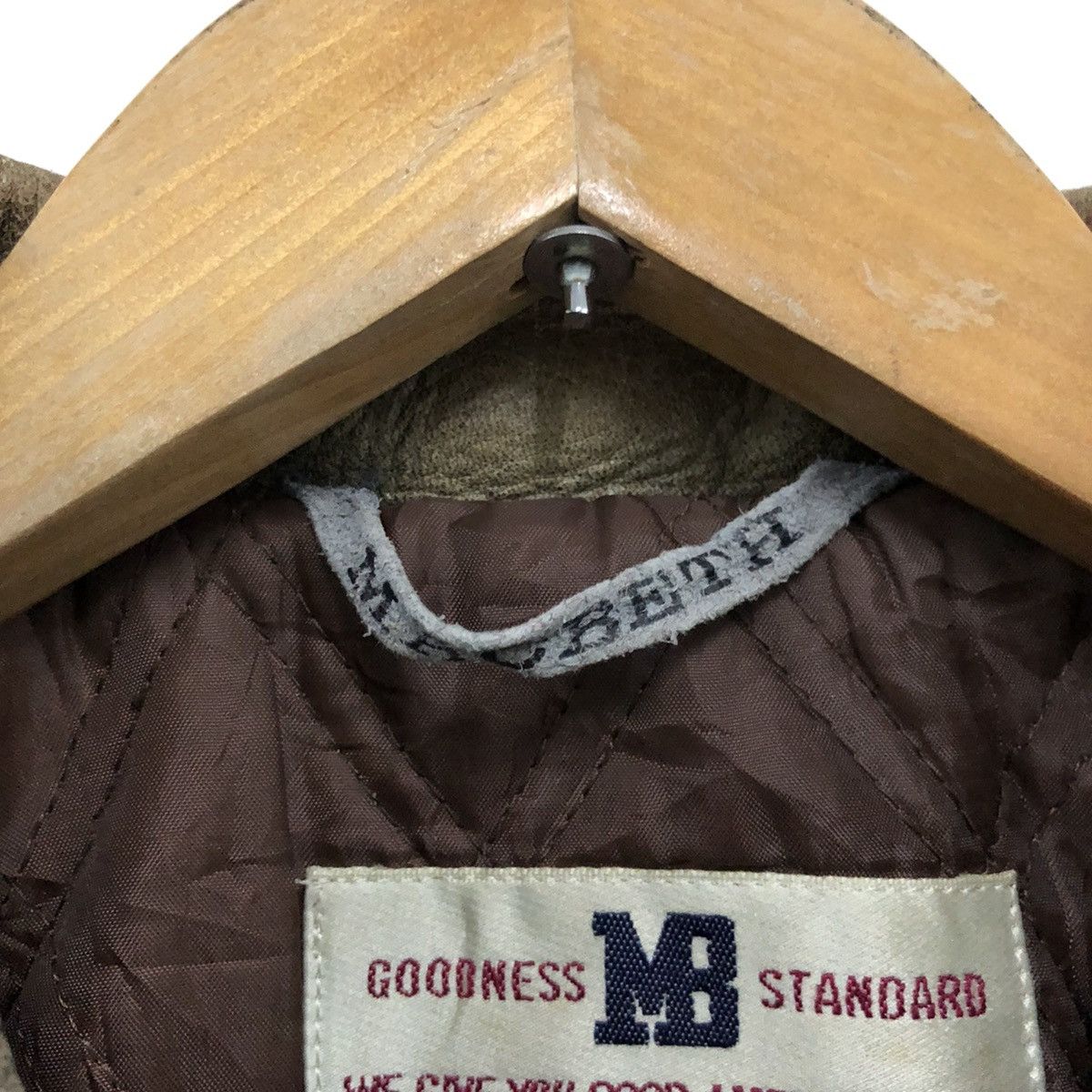 Vintage Macbeth varsity leather sleeve jacket big logo made in JAPAN Size US M / EU 48-50 / 2 - 10 Thumbnail