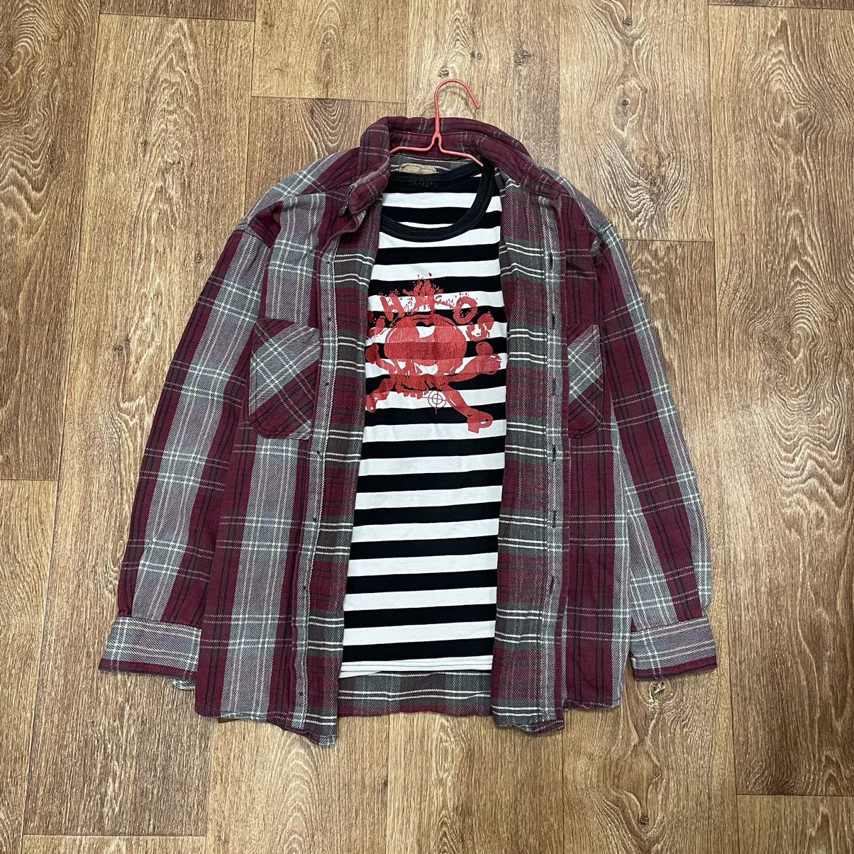 Flannel Vintage Flannel Checkered Shirt Travis Style Size US M / EU 48-50 / 2 - 1 Thumbnail