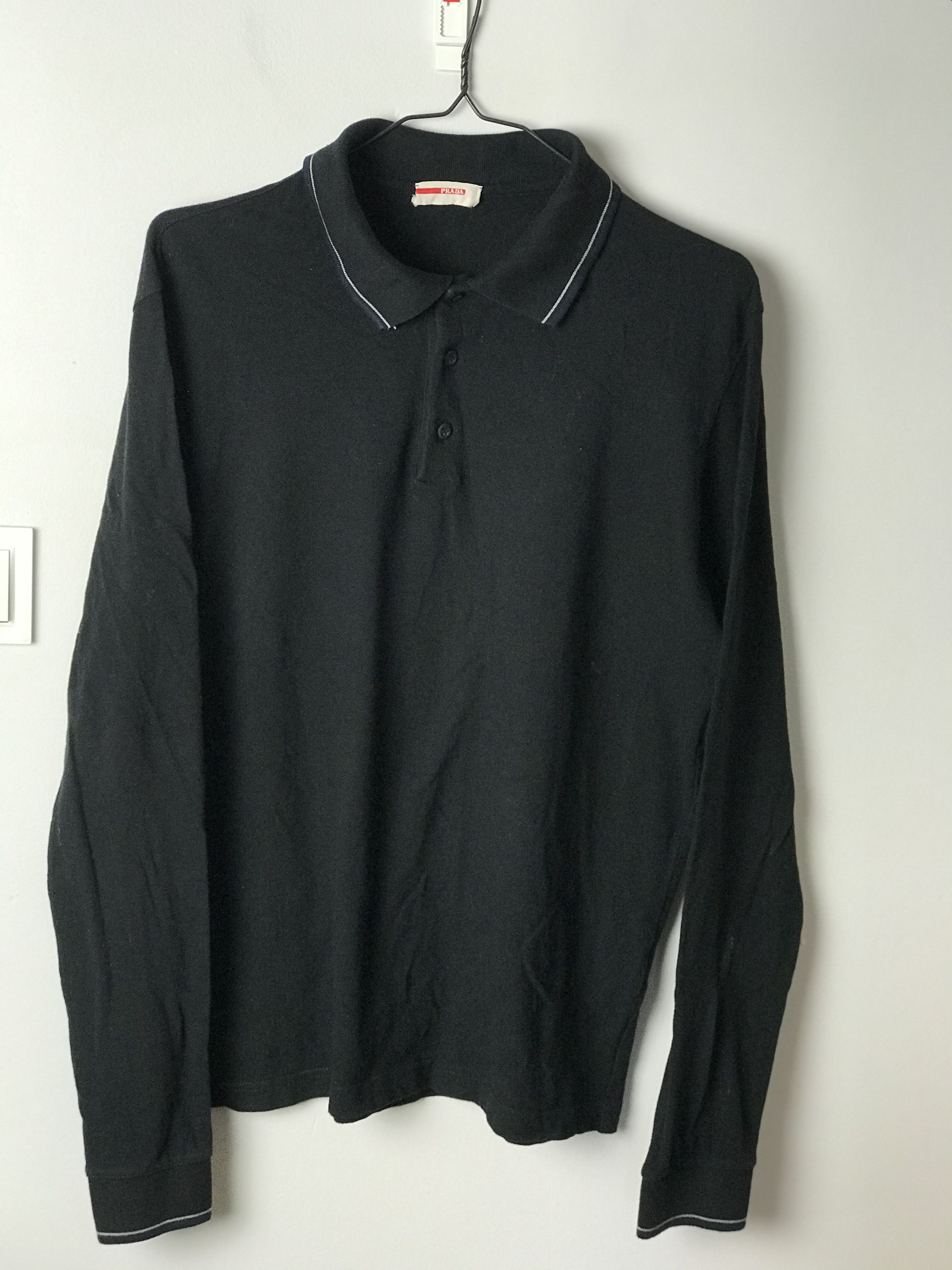 Prada Prada long sleeve polo t-shirt Size US XXL / EU 58 / 5 - 1 Thumbnail