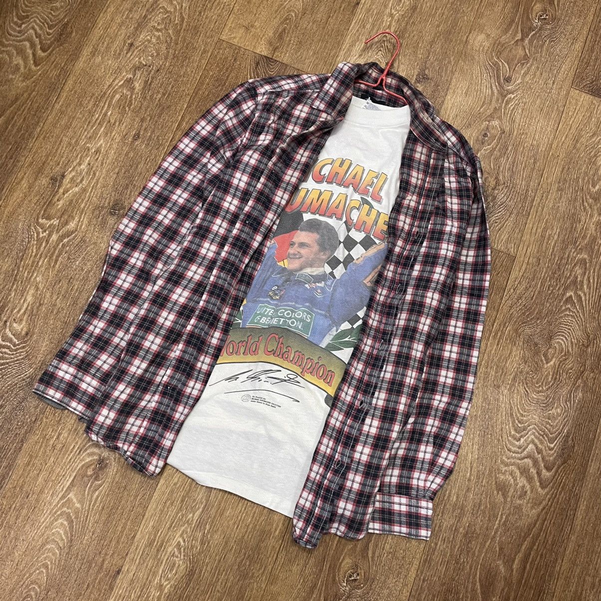 Flannel Vintage Flannel Shirt Travis Scott Style Size US M / EU 48-50 / 2 - 2 Thumbnail