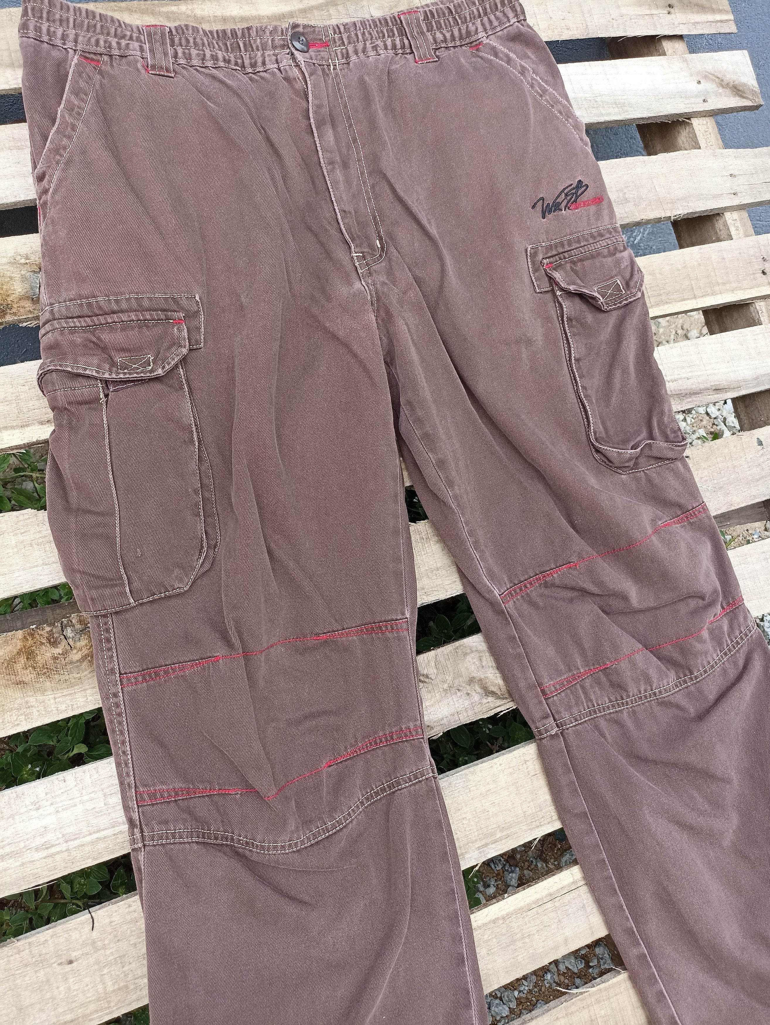 Japanese Brand × Vintage Vintage Japanese brand distressed cargo pants Size US 35 - 5 Thumbnail