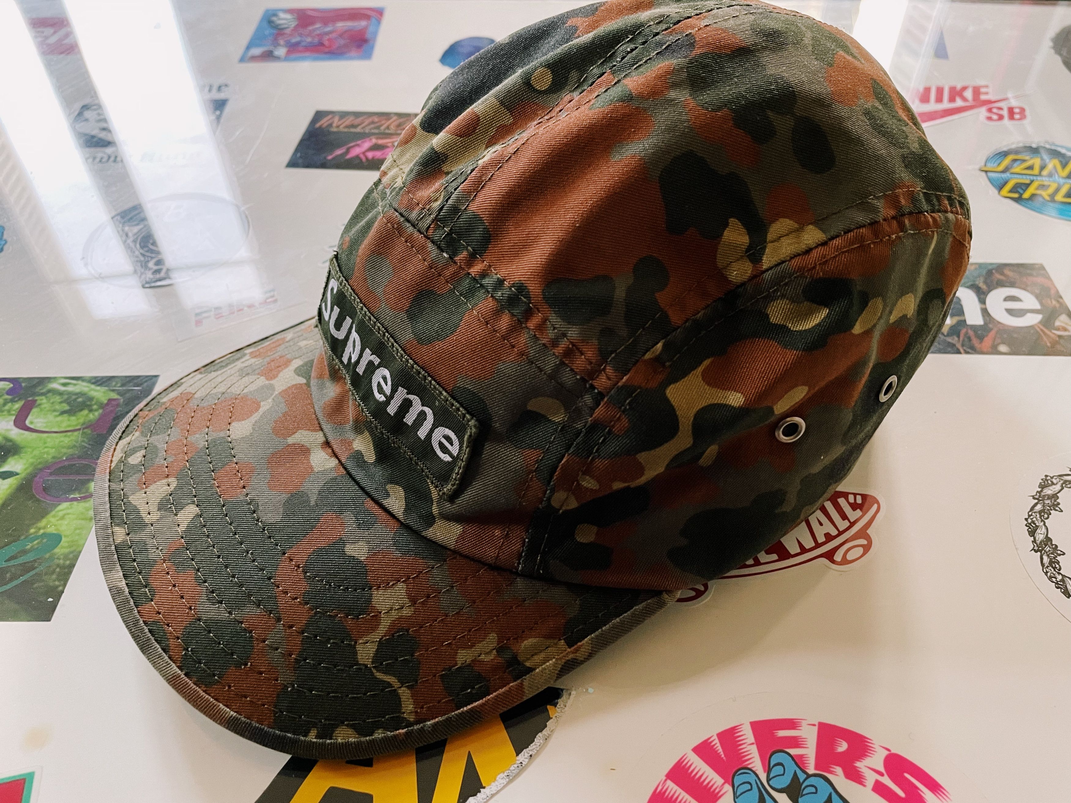 Supreme Vintage Supreme Raindrop Camo 5 Panel Camp Cap 2001 | Grailed